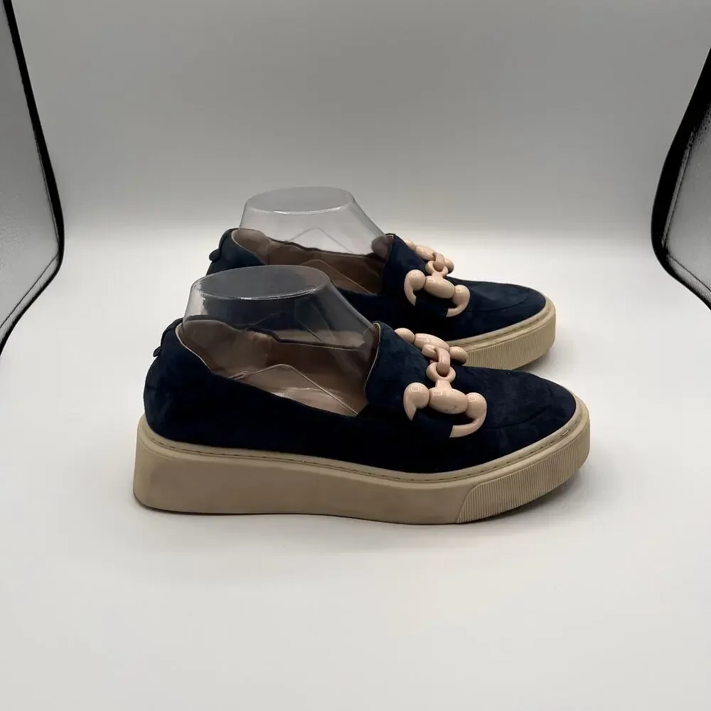 SOFTWAVES Tais Platform Slip-on Chunky Chain Detail Womens Shoes